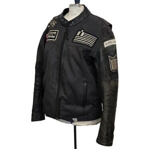 ICON 1000 Vigilante Hybrid Motorcycle‎ Jacket SM Black Cowhide Leather D3O Ready
